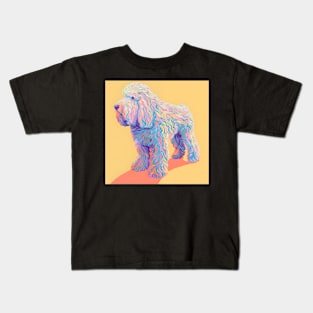 Retro Komondor: Pastel Pup Revival Kids T-Shirt